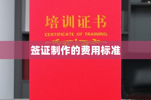 瑞金签证制作的费用标准